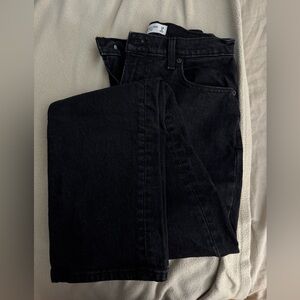 Abercrombie & Fitch 90s straight ultra high rise curve love jeans - BLACK-6 Long